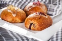 Bezglutenowe pączki pieczone OWOCOWE, 3 sztuki, bez nabiału