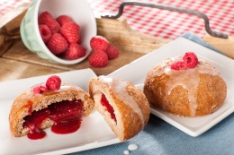 Bezglutenowe pączki pieczone OWOCOWE, 3 sztuki, bez nabiału
