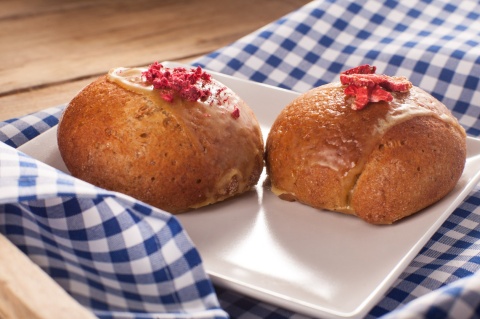 Bezglutenowe pączki drożdżowe bez nadzienia, 3 sztuki, bez nabiału