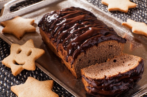 Bezglutenowy PIERNIK TRADYCYJNY Lady Baker bez laktozy, z konfiturą ekologiczną śliwkową i polewą z deserowej czekolady „GRYF”